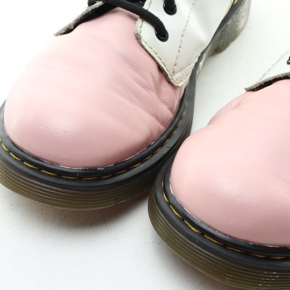 Dr. Martens 1460J Junior Softy T Leather Lace/Zip Boots Pink/White US3 EU34 - Picture 12 of 16